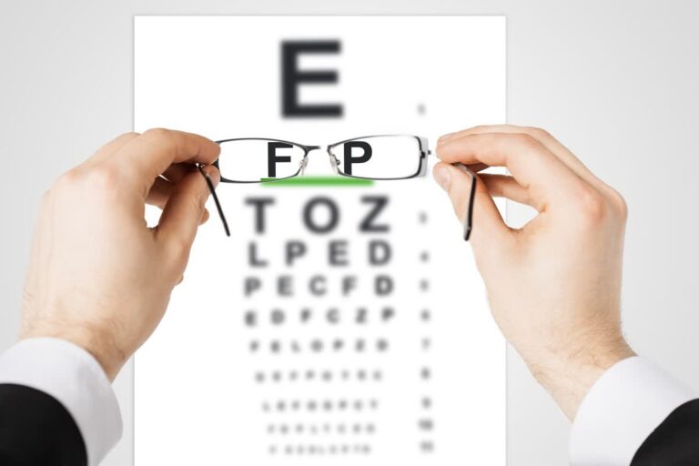 Spectacle with eye test